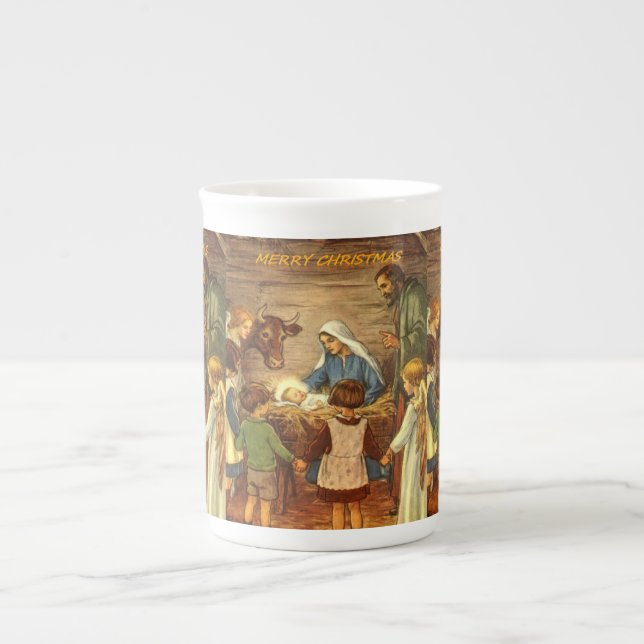 Taza De Porcelana Mug, Jesucristo, Feliz Navidad (Frente)