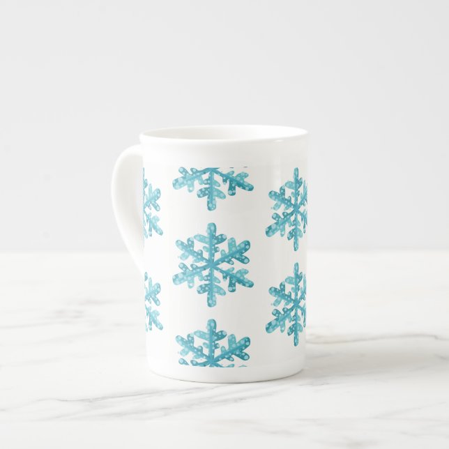 Taza De Porcelana Mug-Snowflakes China (Izquierda)