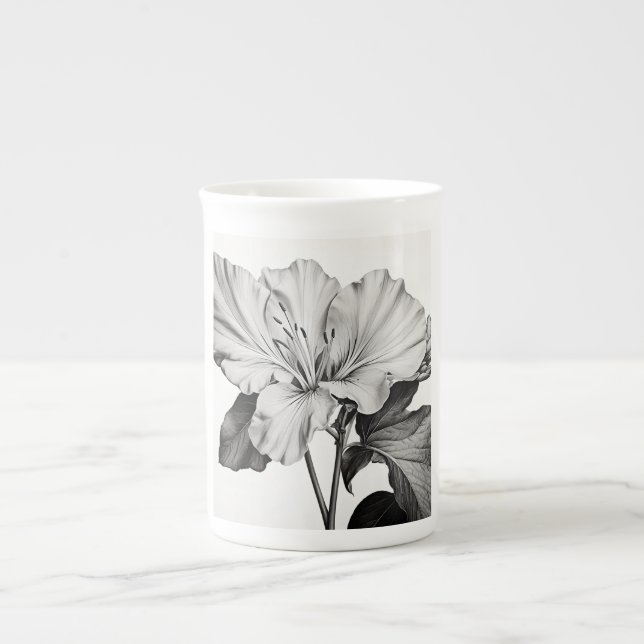 Taza De Porcelana Mug web floral gótica" (Frente)
