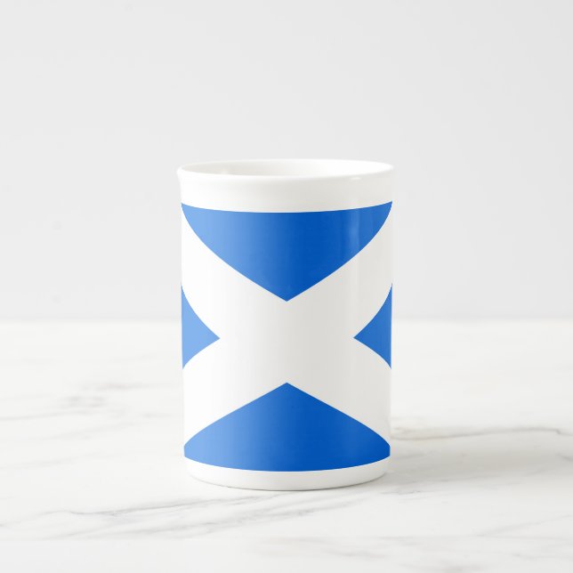 Taza De Porcelana Mugcnt de la bandera escocesa (Frente)