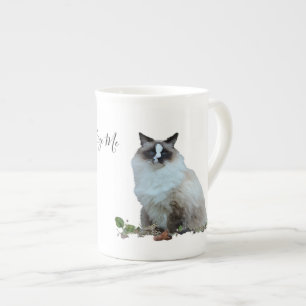 Taza De Porcelana Mugre de gato birmano