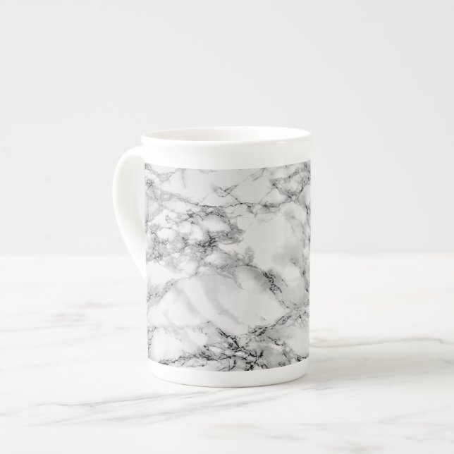 Taza De Porcelana Mugre de mármol blanco (Izquierda)