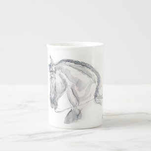 Taza De Porcelana Mugre de porcelana con ilustracion de caballo