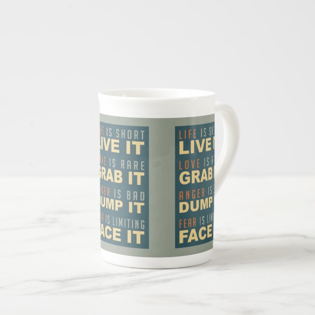 Taza De Porcelana Mugs de consejos de vida motivacionales (Derecha)