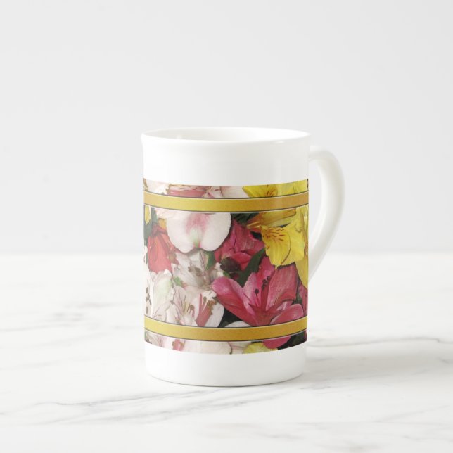 Taza De Porcelana Mugs de especialidad de diseño floral (Derecha)