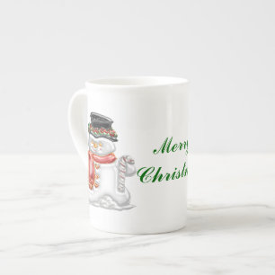 Taza De Porcelana Muñeco de nieve