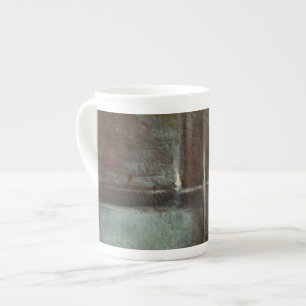 Taza De Porcelana Muro de ladrillo rojo y gris
