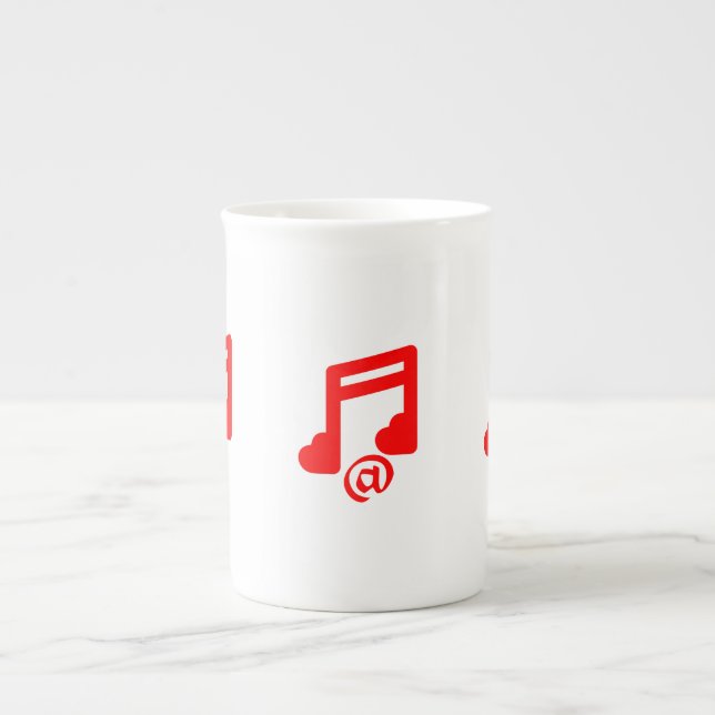 Taza De Porcelana Música de amor (Frente)