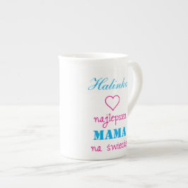 Taza De Porcelana Na Swiecie [personalizar] de la mamá de Najlepsza