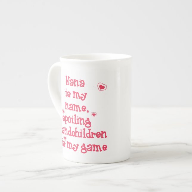 Taza De Porcelana Nana es mi nombre, maldiciendo nietos (Izquierda)