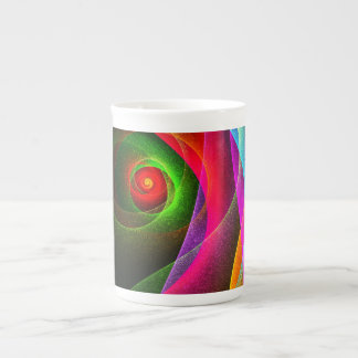 Taza De Porcelana Naranja Verde Rojo Patrón de arte abstracto modern