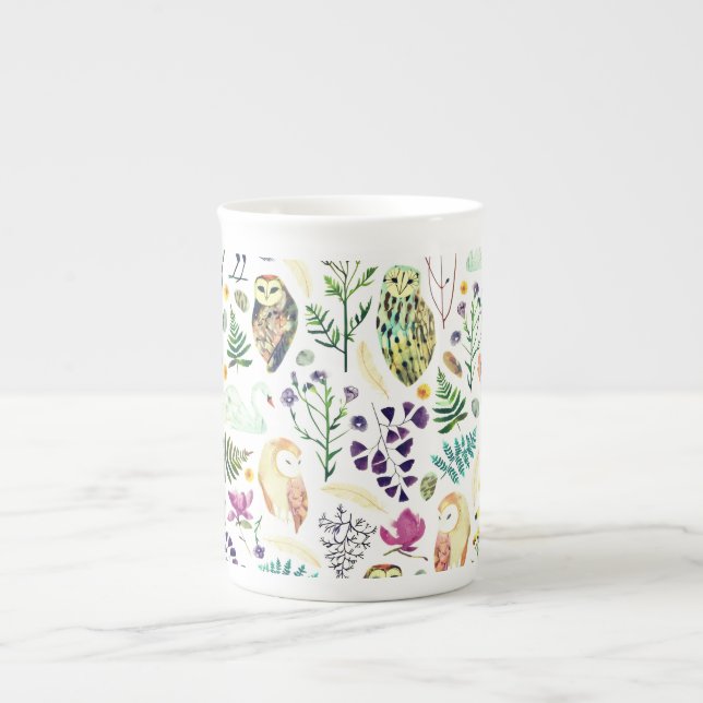 Taza De Porcelana Nature-Inspired Botanical Pattern Decorative Throw (Frente)