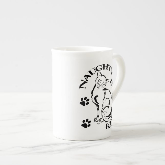 Taza De Porcelana Naughty Kitty Bone China Mug (Derecha)