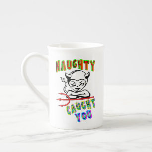 Taza De Porcelana Naughty Te Atrapó