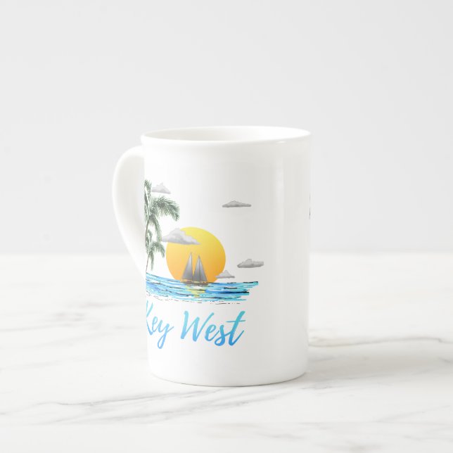 Taza De Porcelana Navegación de Key West (Izquierda)