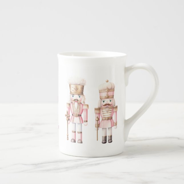 Taza De Porcelana Navidad de Cascanueces Rosa (Derecha)