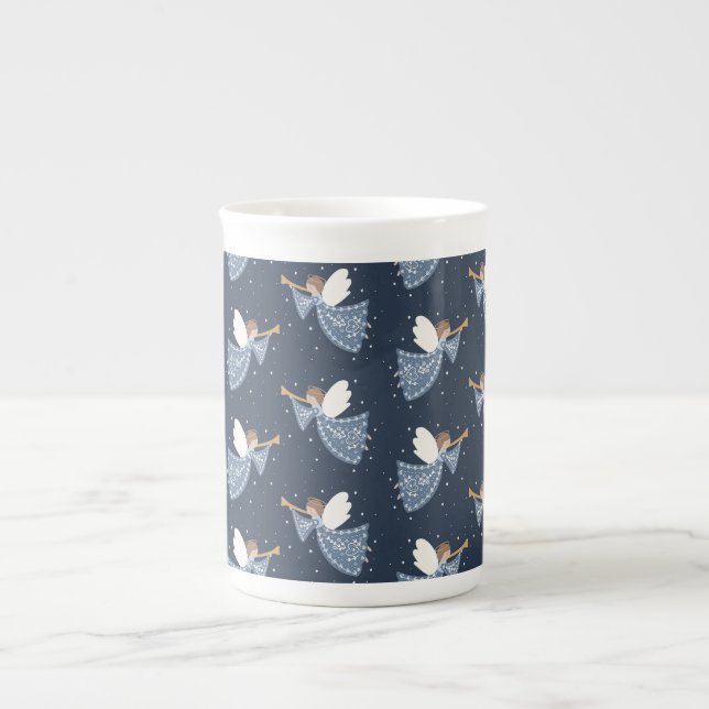 Taza De Porcelana Navidades Ángel Paz en Festividad de la Tierra (Frente)