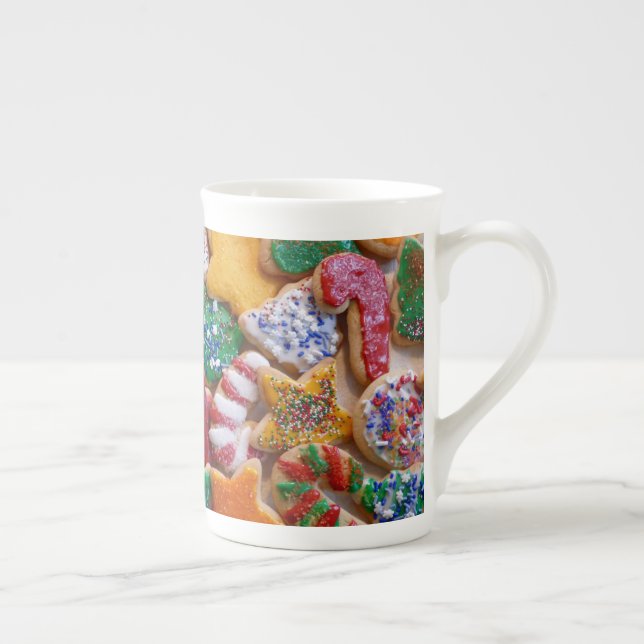 Taza De Porcelana Navidades Cookies En Coloridas Vacaciones (Derecha)