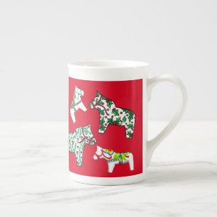 Taza De Porcelana Navidades Dala Horses Mug
