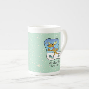 Taza De Porcelana Navidades de renos en ejercicio