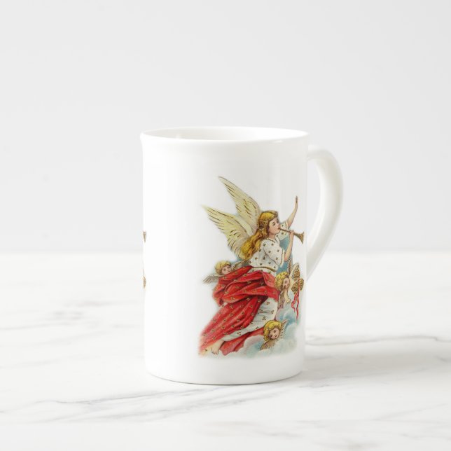 Taza De Porcelana Navidades desea ángeles (Derecha)