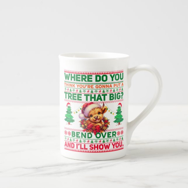 Taza De Porcelana Navidades Feliz Navidad Por Regalo De Vaca De High (Derecha)