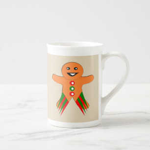 Taza De Porcelana Navidades Fiesta Gingerbread Man Mug