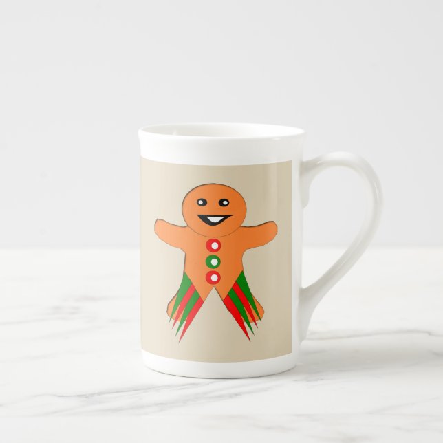 Taza De Porcelana Navidades Fiesta Gingerbread Man Mug (Derecha)