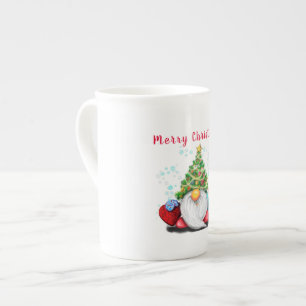 Taza De Porcelana Navidades Gnome Bone China Mug