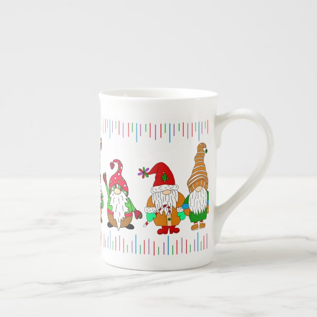 Taza De Porcelana Navidades Gnomes Festive (Derecha)