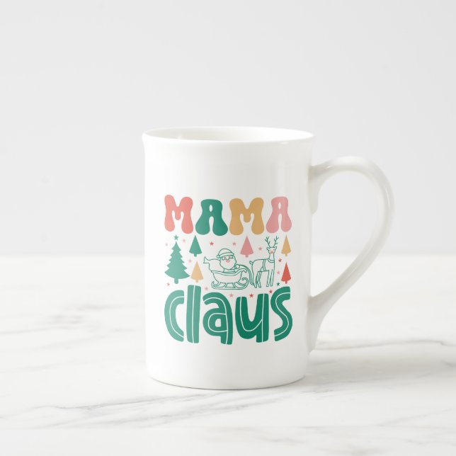 Taza De Porcelana Navidades Mama Claus Design-60097 (Derecha)