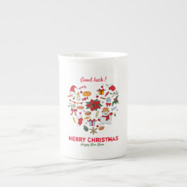 Taza De Porcelana Navidades minimalistas y la fiesta del Año Nuevo