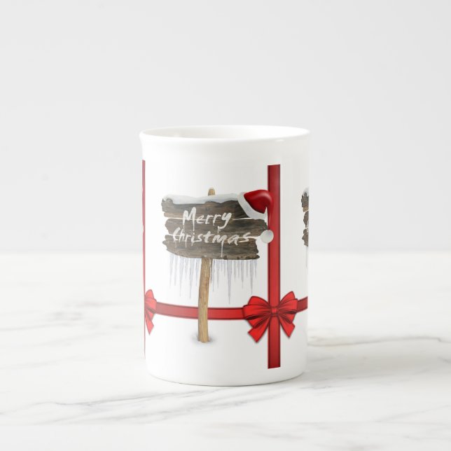 Taza De Porcelana Navidades Mug, Feliz Navidad (Frente)