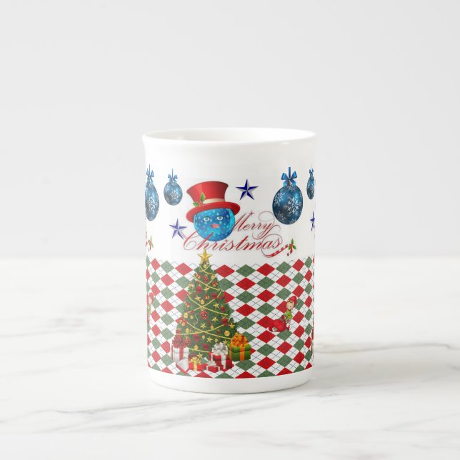 Taza De Porcelana Navidades Mug, Feliz Navidad (Frente)