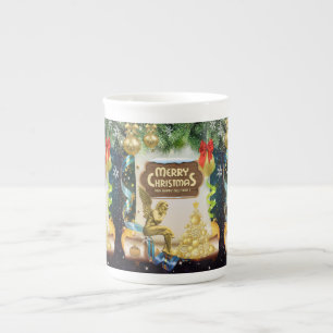 Taza De Porcelana Navidades Mug, Feliz Navidad, Ángel