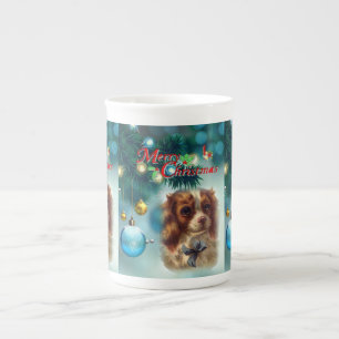 Taza De Porcelana Navidades Mug, Feliz Perro de Navidad