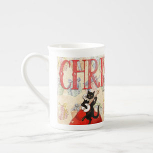 Taza De Porcelana Navidades Mug, Gatito