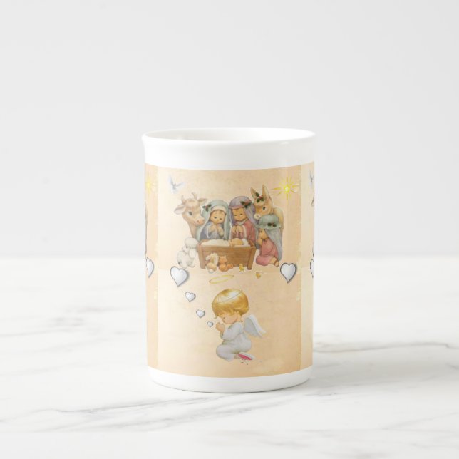 Taza De Porcelana Navidades Mug, Jesucristo, Ángel (Frente)