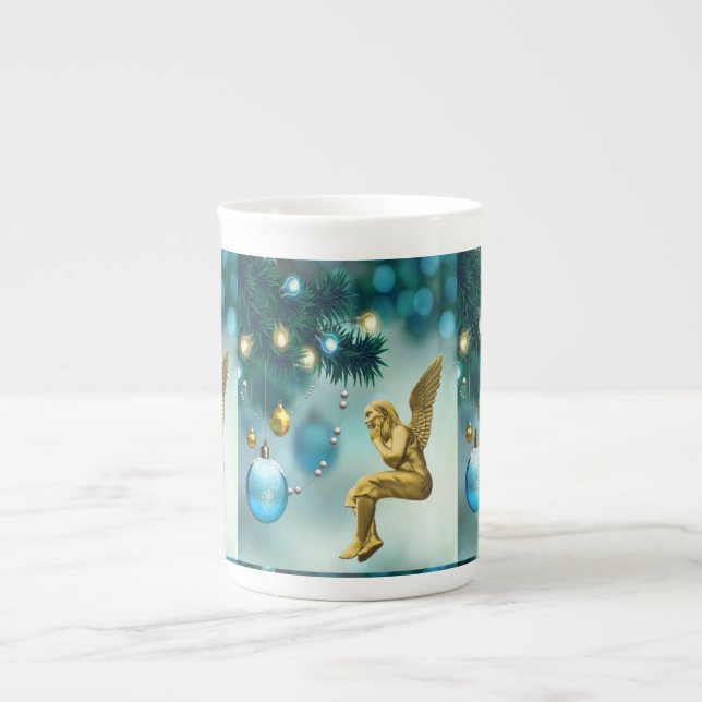 Taza De Porcelana Navidades Mug, Navidades Angel, Feliz Navidad (Frente)