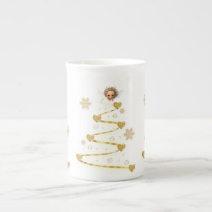 Taza De Porcelana Navidades Mug, Navidades Angel, Feliz Navidad