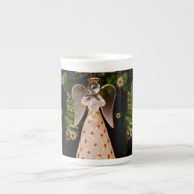 Taza De Porcelana Navidades Mug, Navidades Angel, Feliz Navidad (Frente)