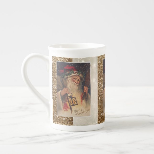 Taza De Porcelana Navidades Mug, Papá Noel, Feliz Navidad (Izquierda)