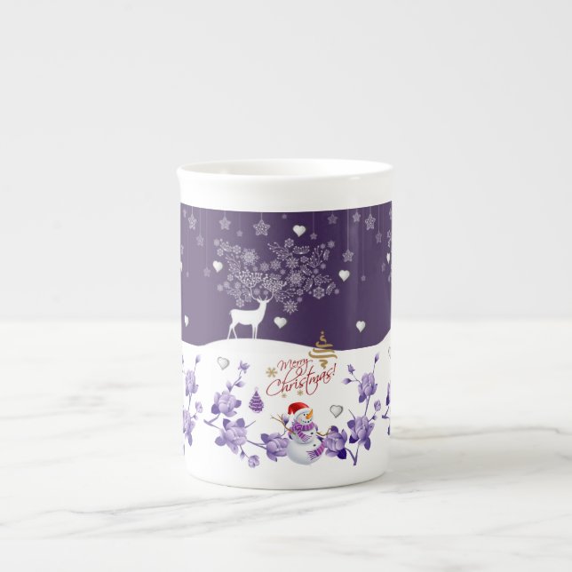 Taza De Porcelana Navidades Mug, reno (Frente)