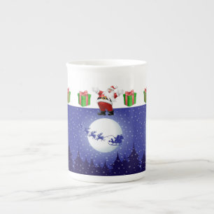 Taza De Porcelana Navidades Mug Santa