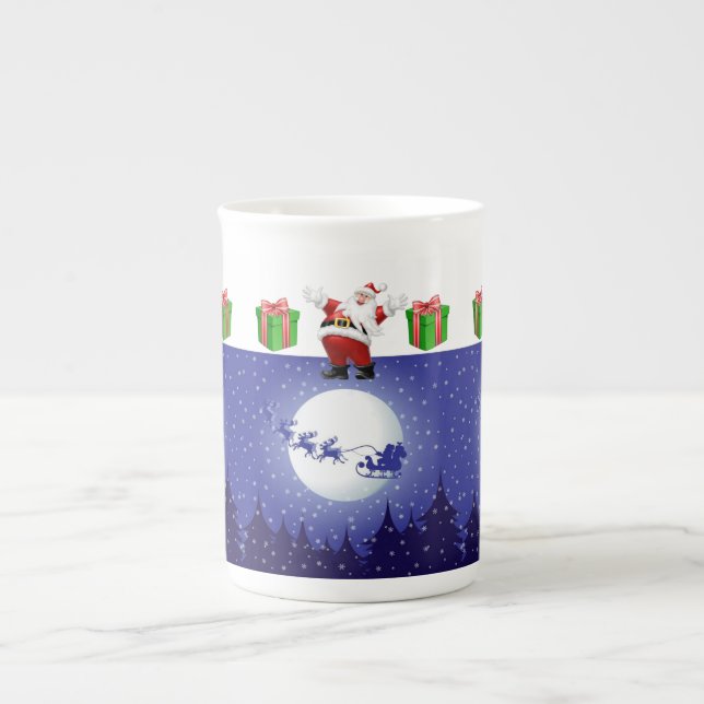 Taza De Porcelana Navidades Mug Santa (Frente)