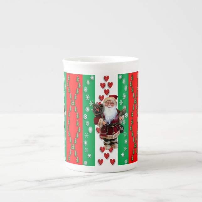 Taza De Porcelana Navidades Mug, Santa (Frente)
