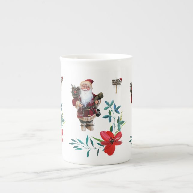 Taza De Porcelana Navidades Mug, Santa (Frente)