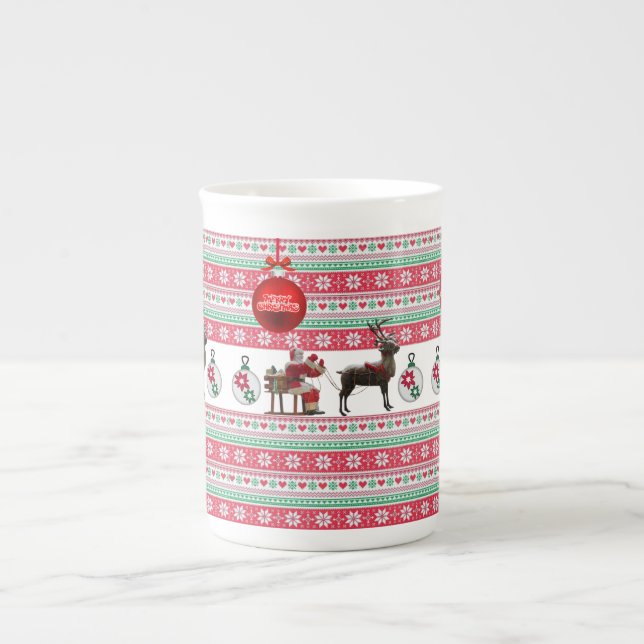 Taza De Porcelana Navidades Mug, Santa (Frente)