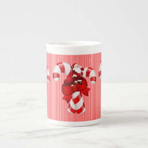 Taza De Porcelana Navidades Mug, Santa, Candy Cane