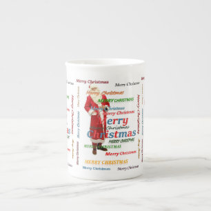 Taza De Porcelana Navidades Mug, Santa, Feliz Navidad